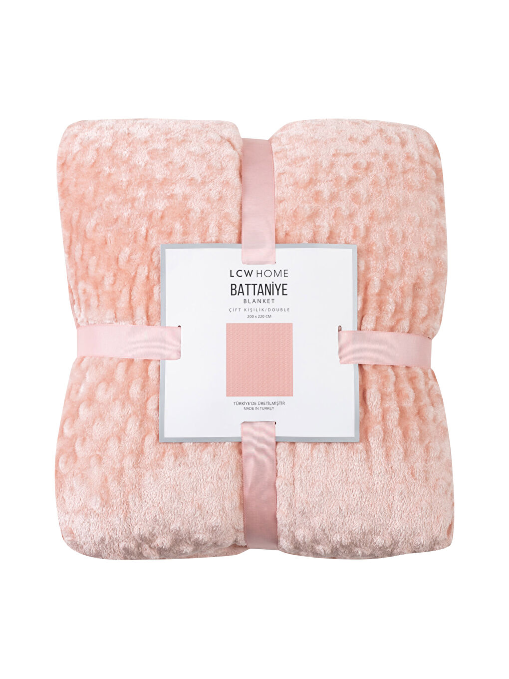 بطانية مزدوجة بنقشة برعم ناعمة الملمس 200x220 سم-3