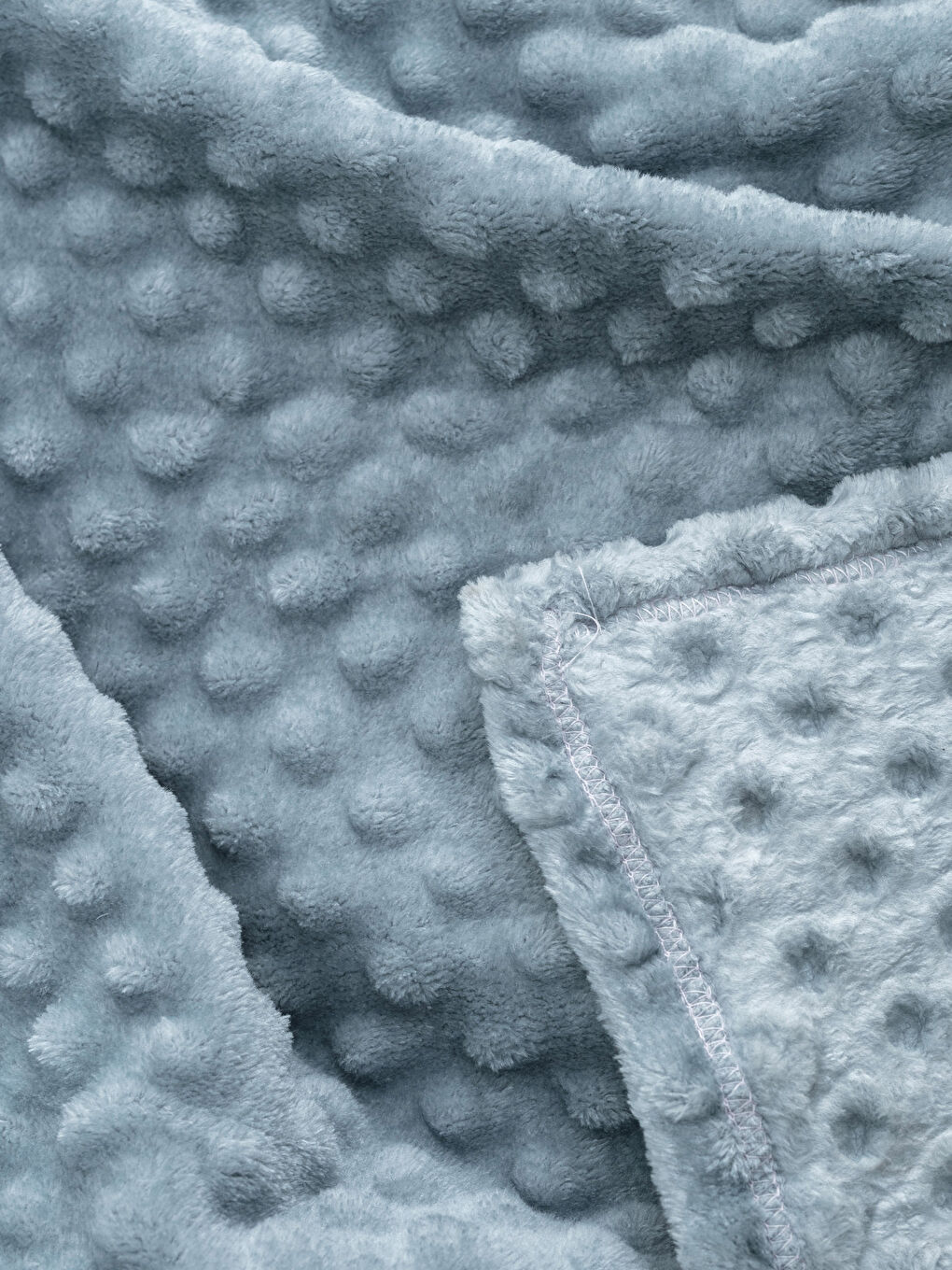 Mavi Çift Kişilik Tomurcuk Yumuşak Dokulu Battaniye 200x220 cm-2