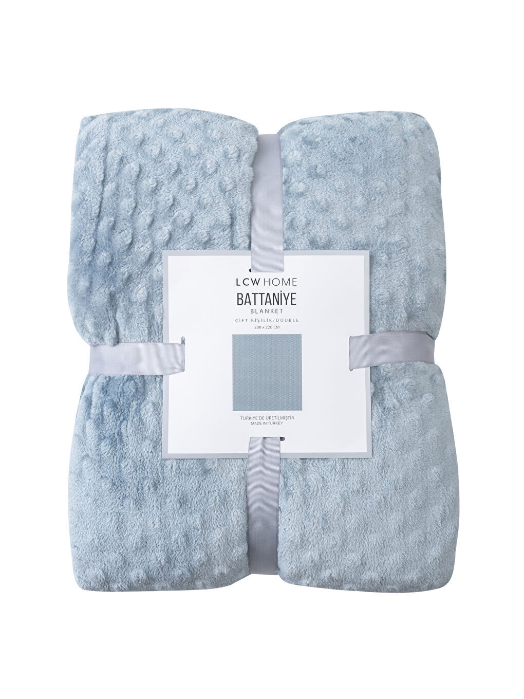 Mavi Çift Kişilik Tomurcuk Yumuşak Dokulu Battaniye 200x220 cm-3