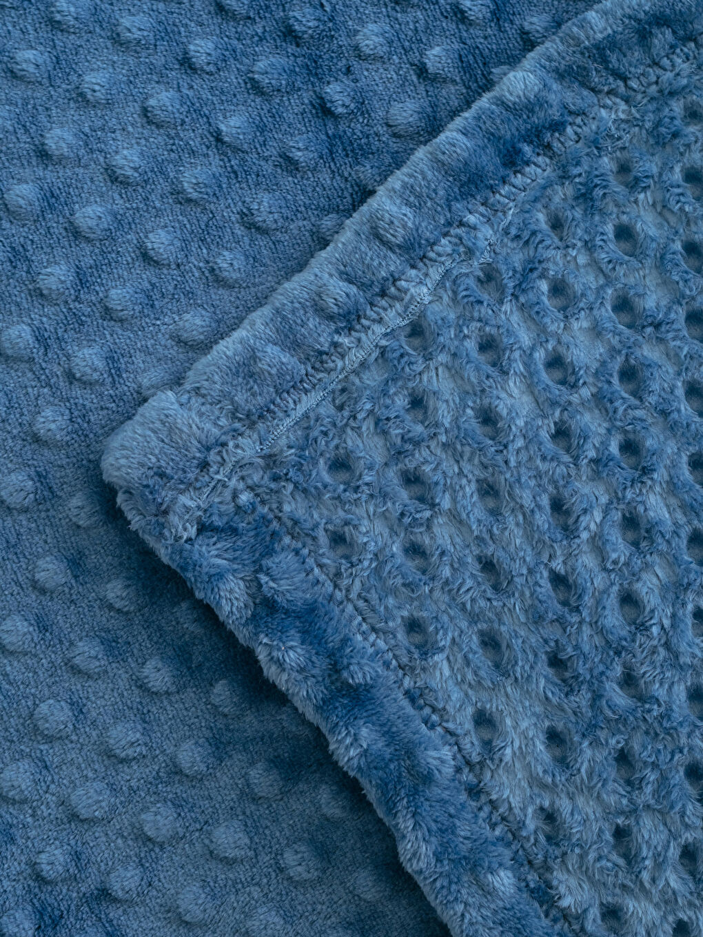 İndigo Çift Kişilik Tomurcuk Yumuşak Dokulu Battaniye 200x220 cm-3