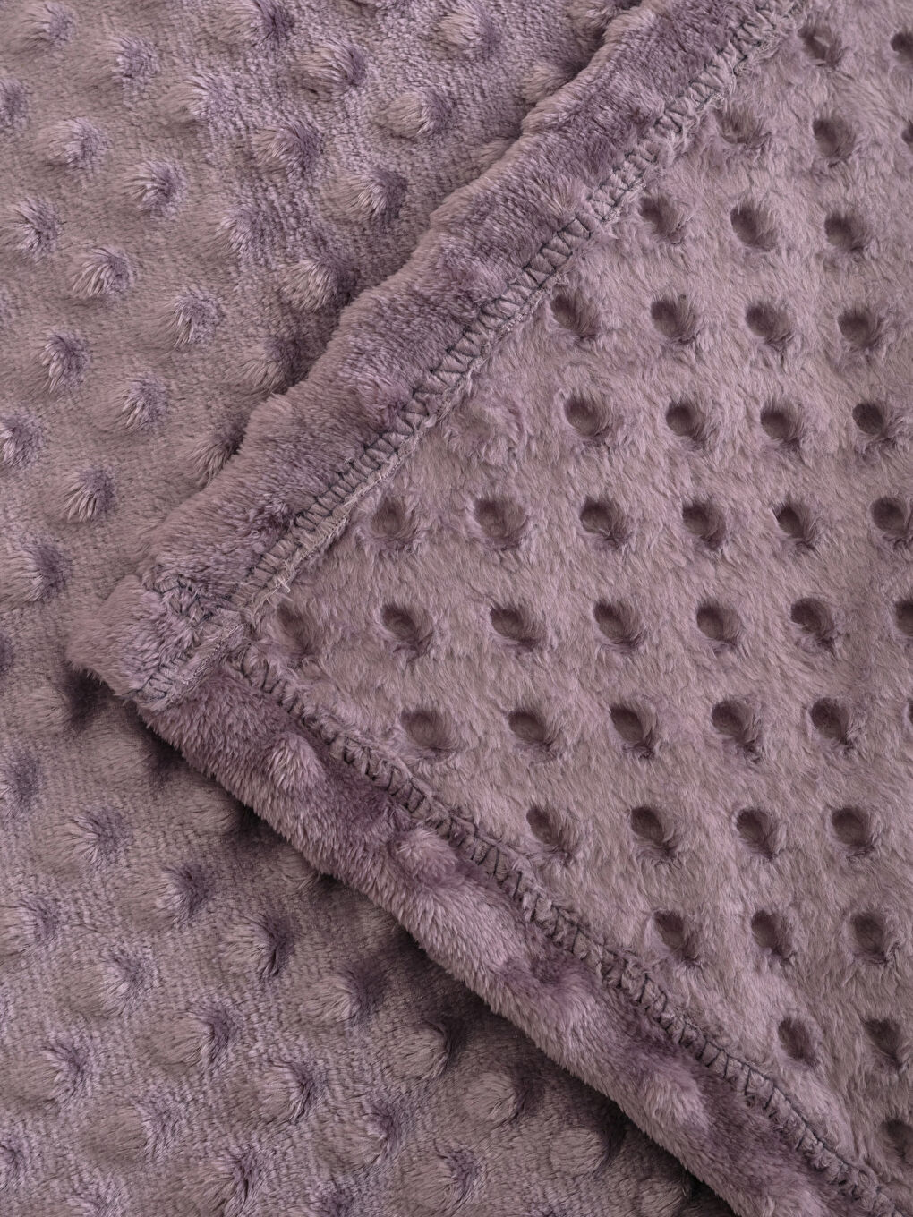 Mor Çift Kişilik Tomurcuk Yumuşak Dokulu Battaniye 200x220 cm-3