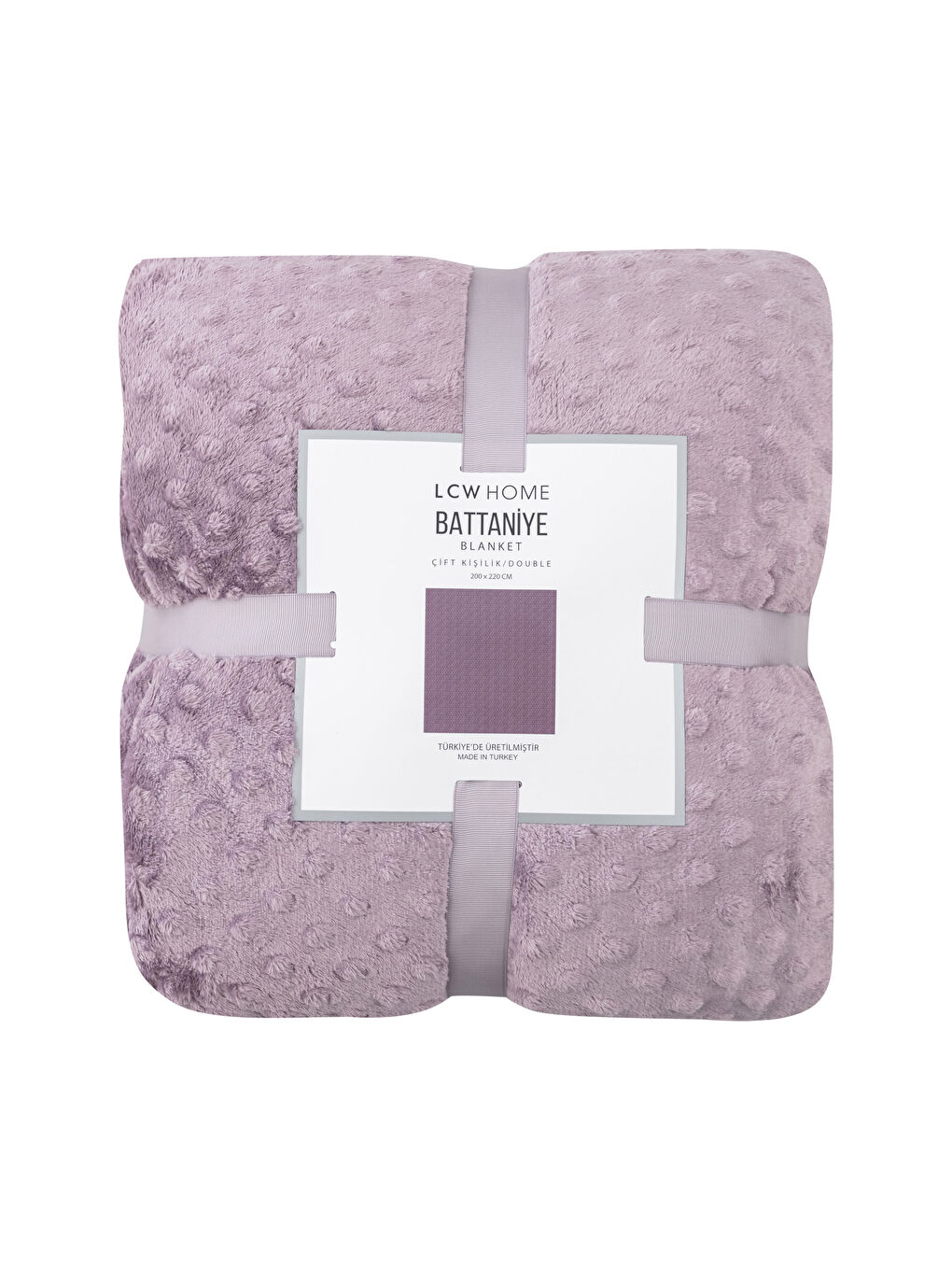 Mor Çift Kişilik Tomurcuk Yumuşak Dokulu Battaniye 200x220 cm-4
