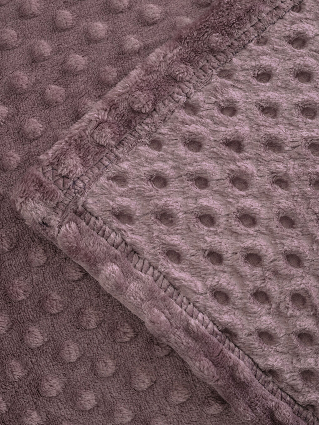 Mor Tek Kişilik Tomurcuk Desenli Yumuşak Dokulu Battaniye 150x220 cm-3