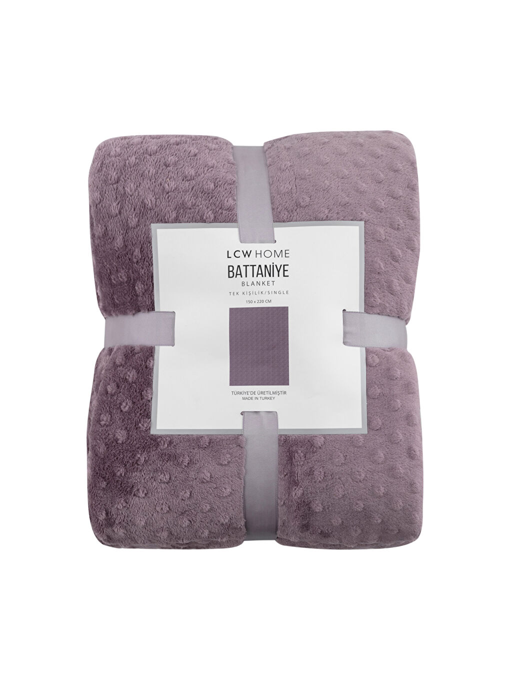 Mor Tek Kişilik Tomurcuk Desenli Yumuşak Dokulu Battaniye 150x220 cm-4