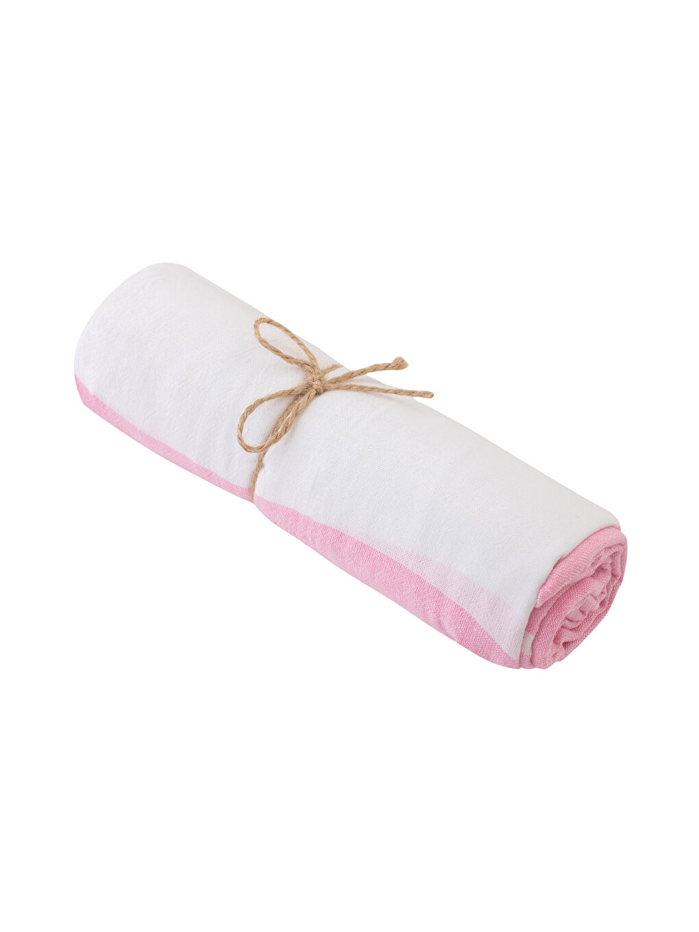 Pembe Desenli Püsküllü Peştamal Plaj Havlusu 90x150 cm-3