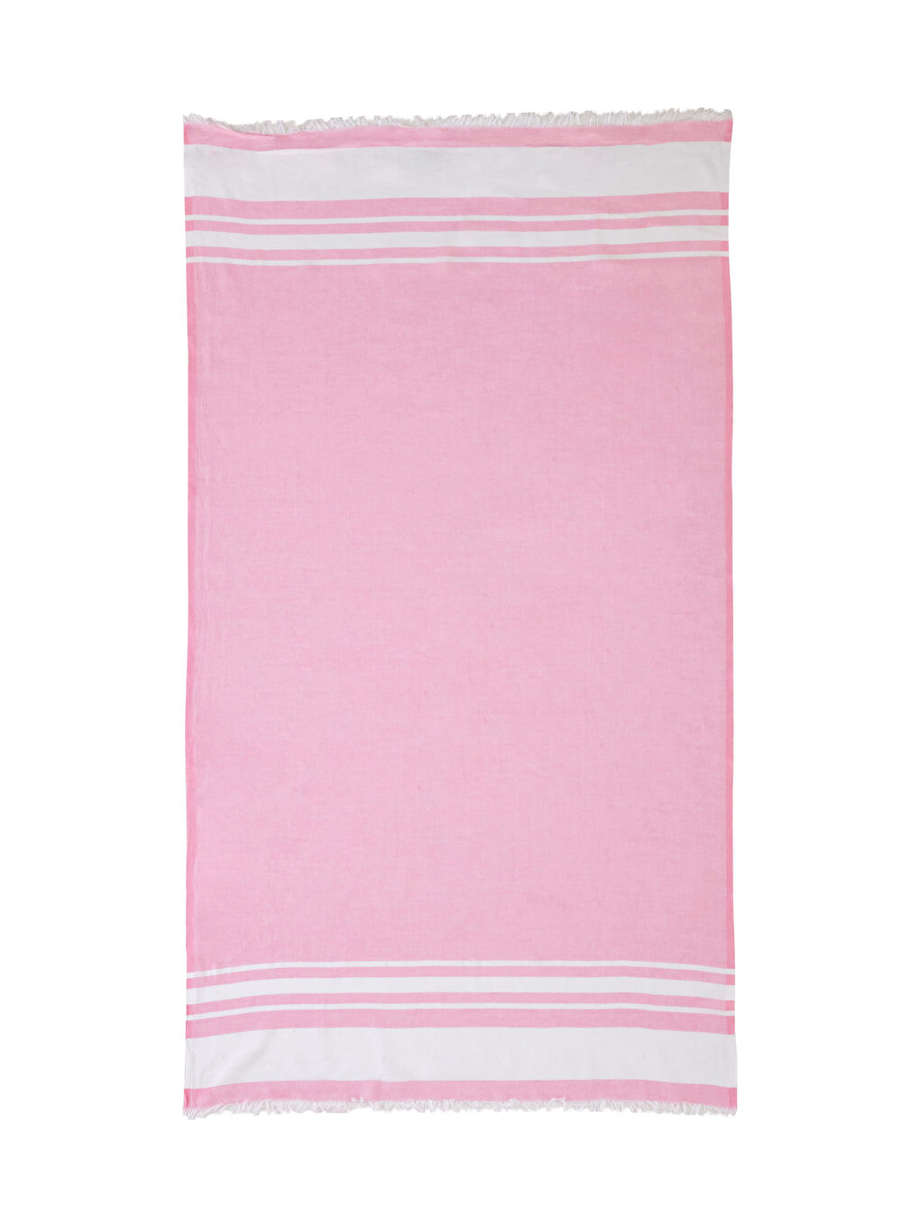 Pembe Desenli Püsküllü Peştamal Plaj Havlusu 90x150 cm-4