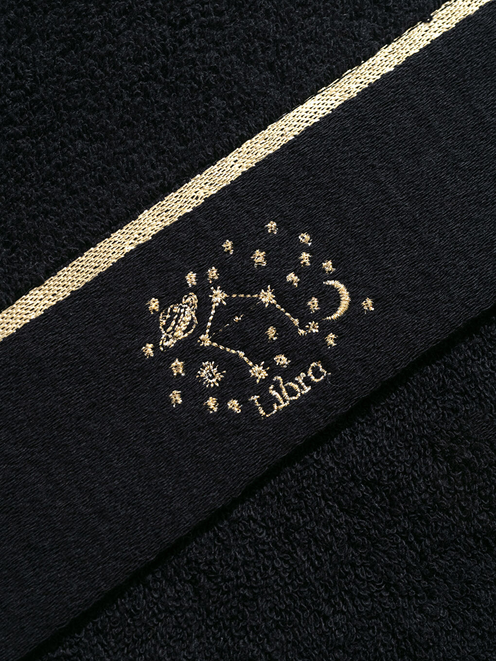 Libra Horoscope Embroidery Detailed Curl Hand Towel 30x50 Cm-2