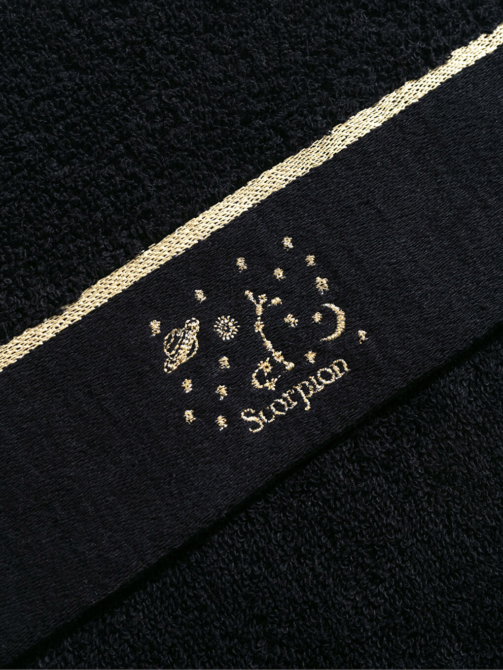 Scorpio Horoscope Embroidery Detailed Curl Hand Towel 30x50 Cm-2