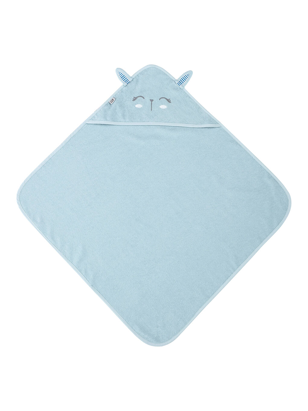 Embroidery Detailed Hooded Baby Boy Towel 75x75 Cm-4