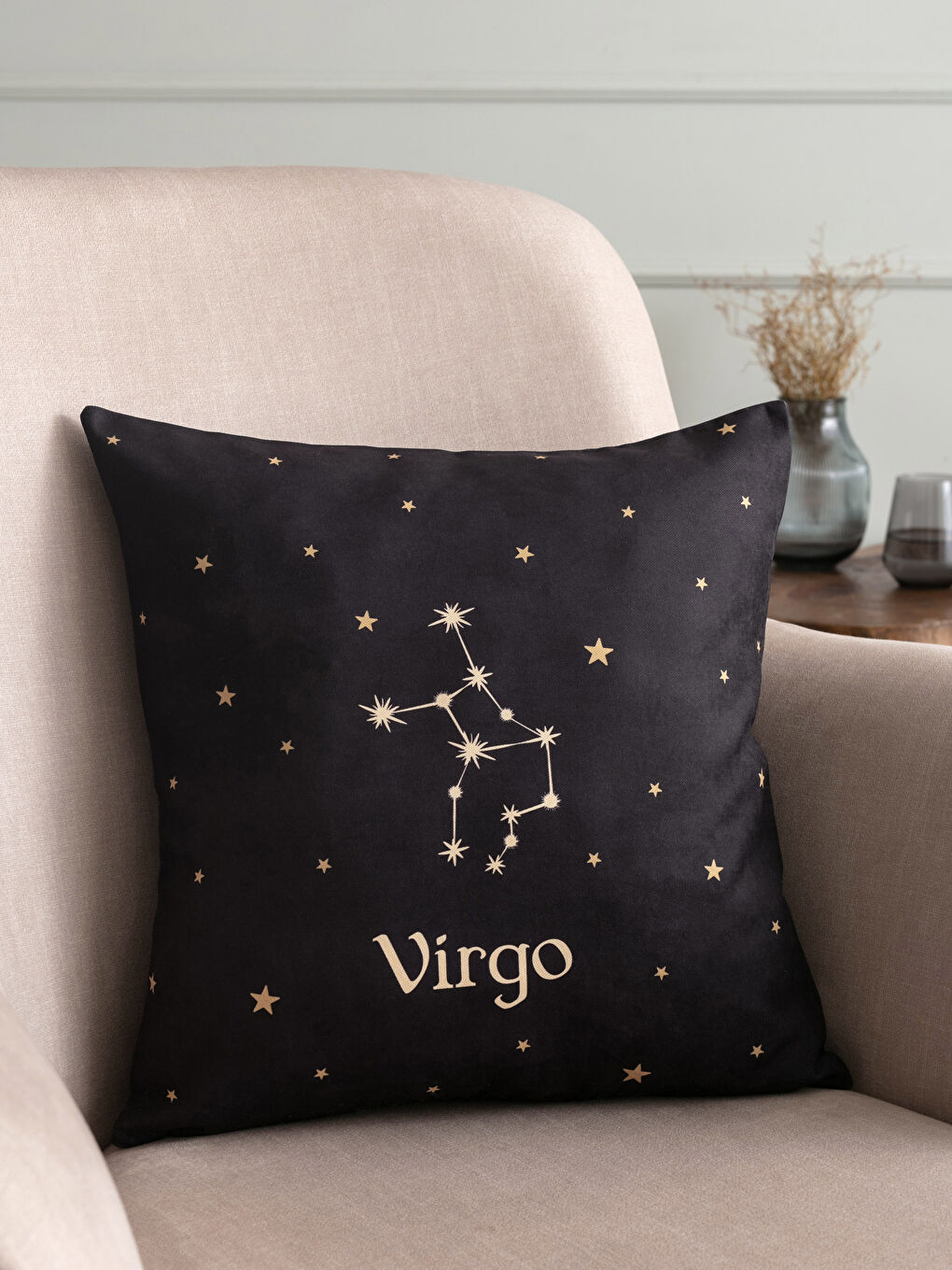 Virgo Zodiac Patterned Cushion Cover 45x45 Cm -S28195Z8-F9C