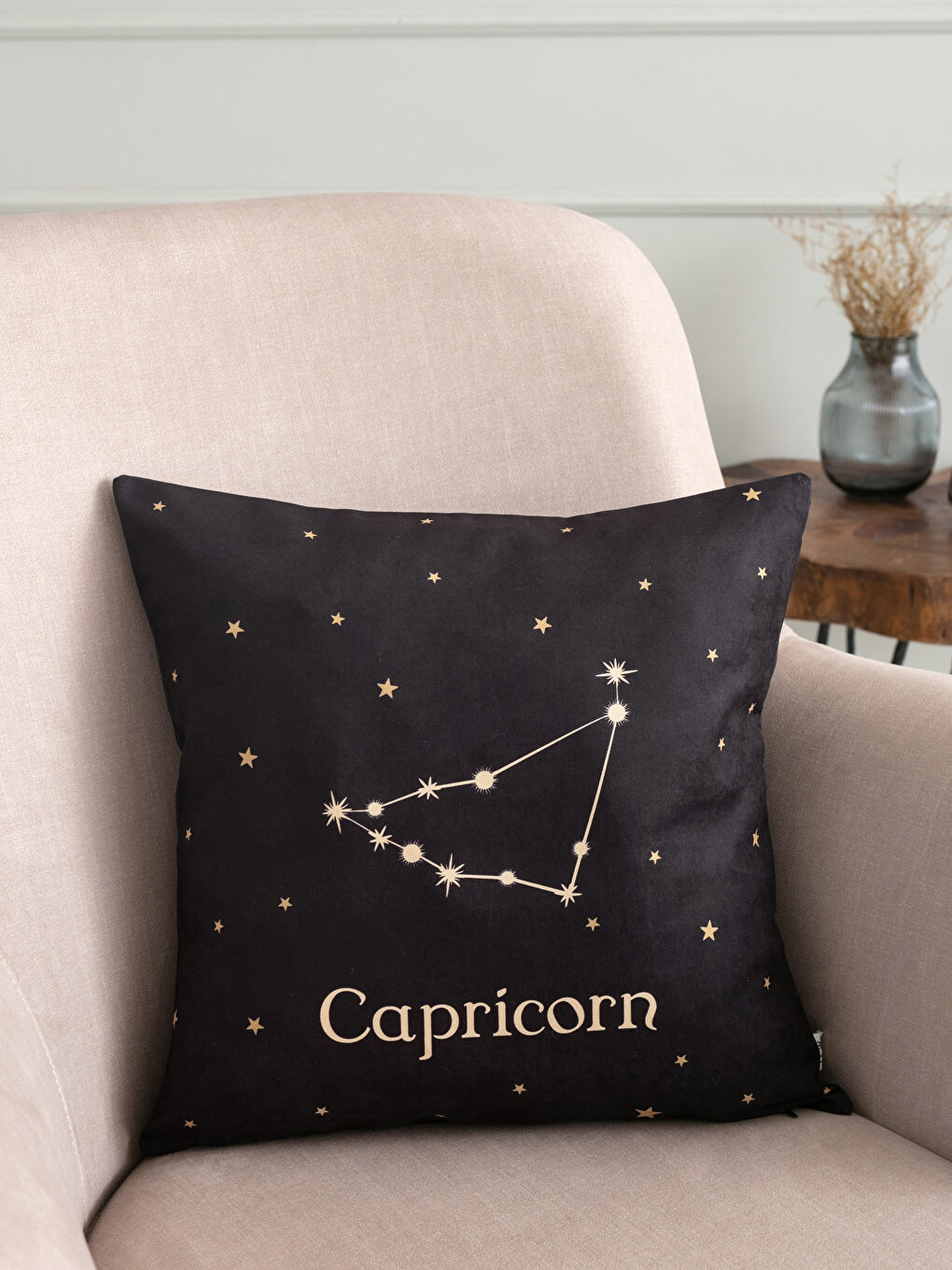 Capricorn Zodiac Patterned Cushion Cover 45x45 Cm -S28200Z8-F9C