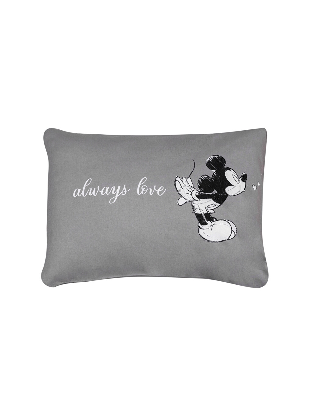 Siyah Mickey Mouse Lisanslı Dokuma Yastık Kılıfı 50x70 cm-3