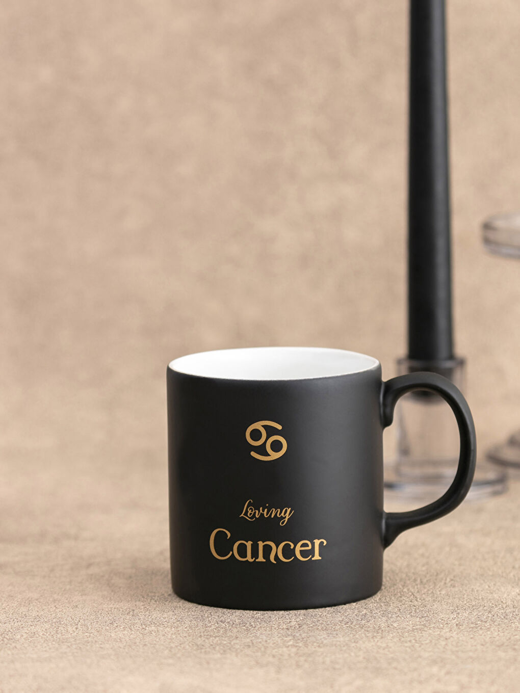 Karışık Yengeç Burç Baskılı Seramik Kupa Bardak 320 ml