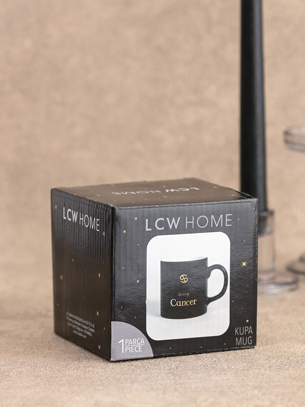 Karışık Yengeç Burç Baskılı Seramik Kupa Bardak 320 ml-2