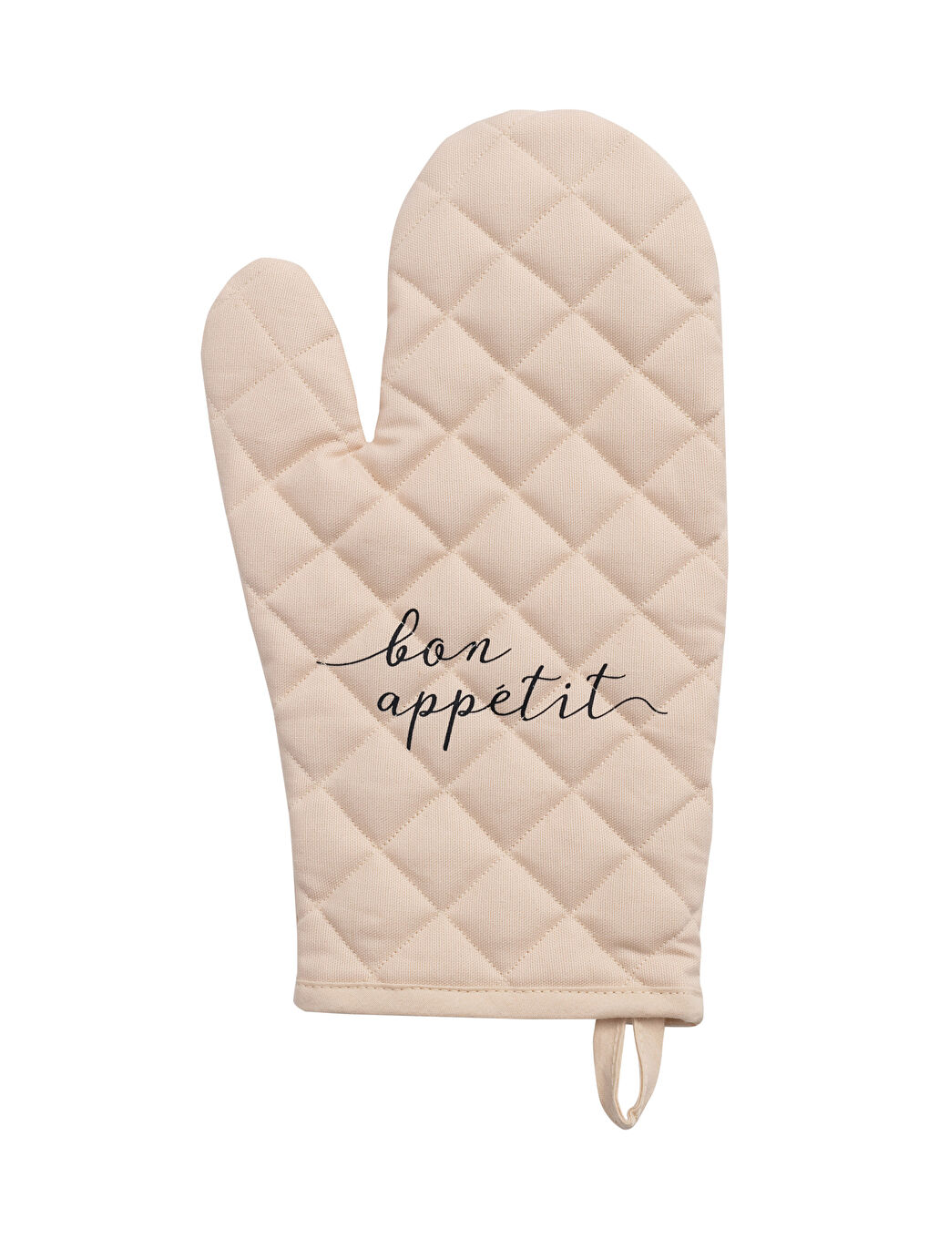 Ekru Baskılı Gabardin Fırın Eldiveni-2