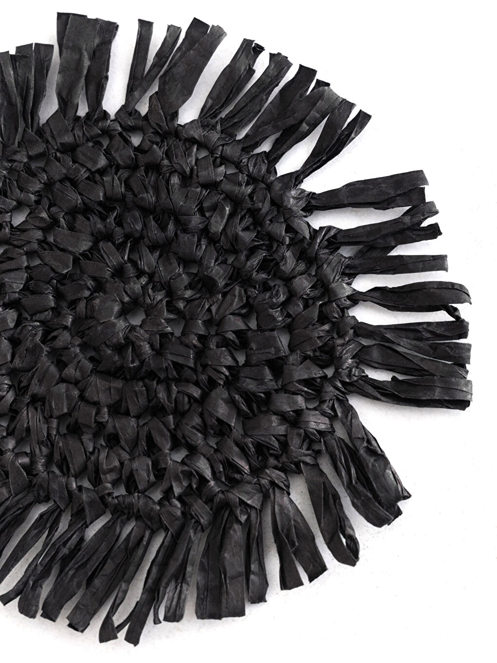 Siyah Püskül Detaylı Bardak Altlığı-1