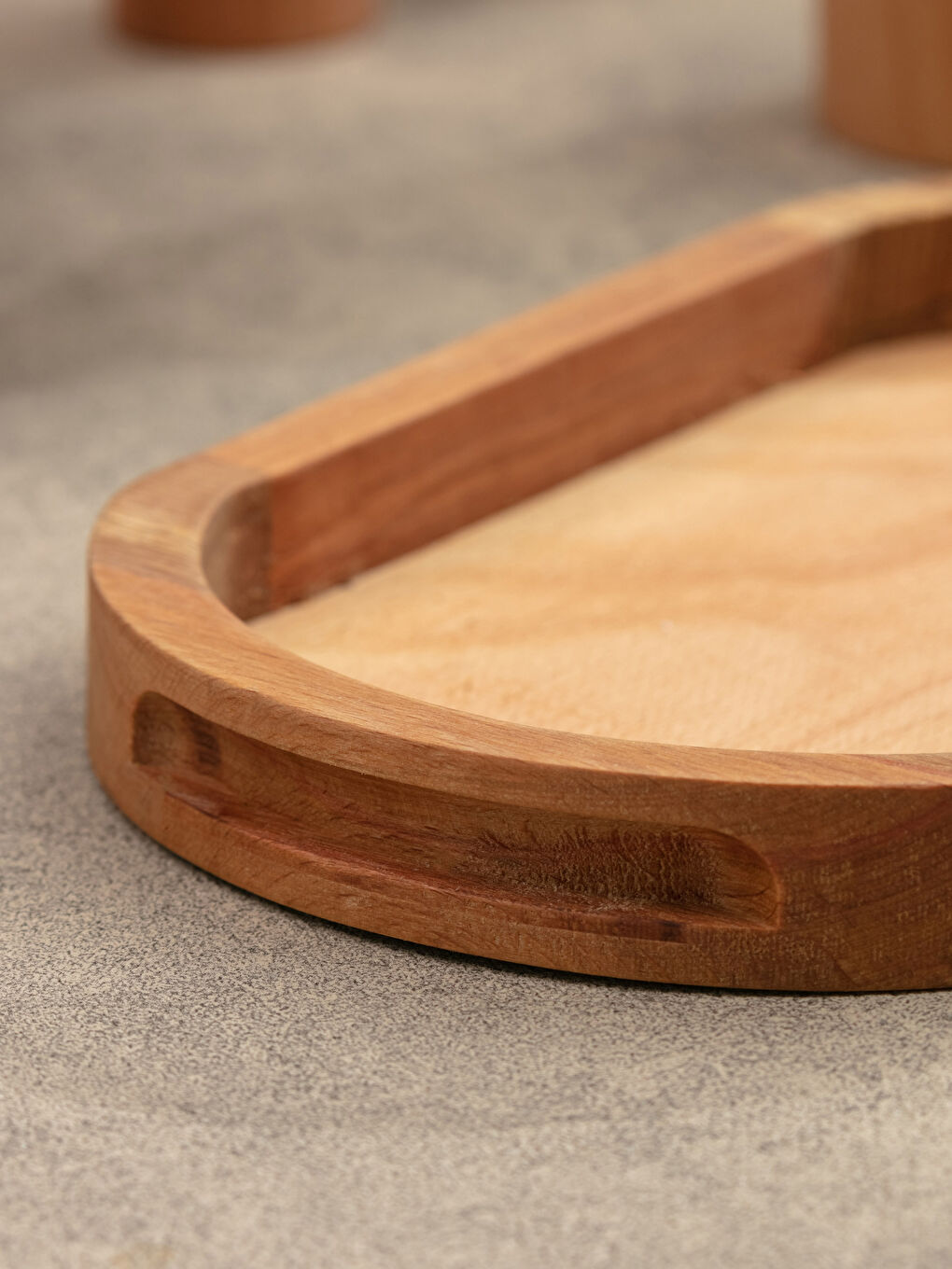 Kahverengi Modern Ahşap Dekoratif Tepsi 19x30x3 cm-1