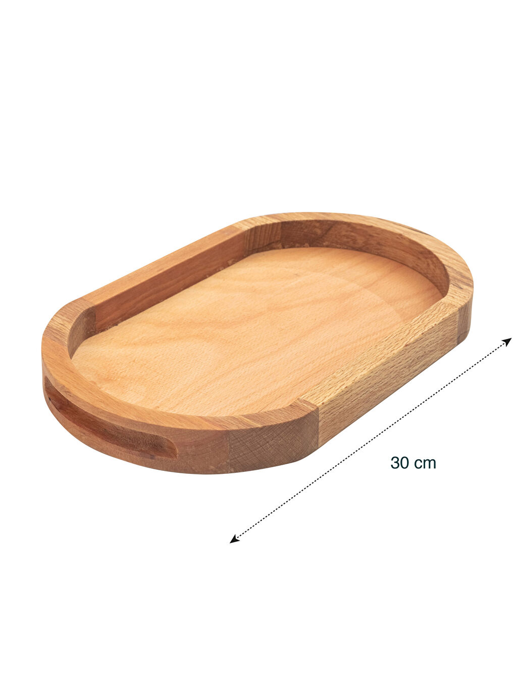 Kahverengi Modern Ahşap Dekoratif Tepsi 19x30x3 cm-2