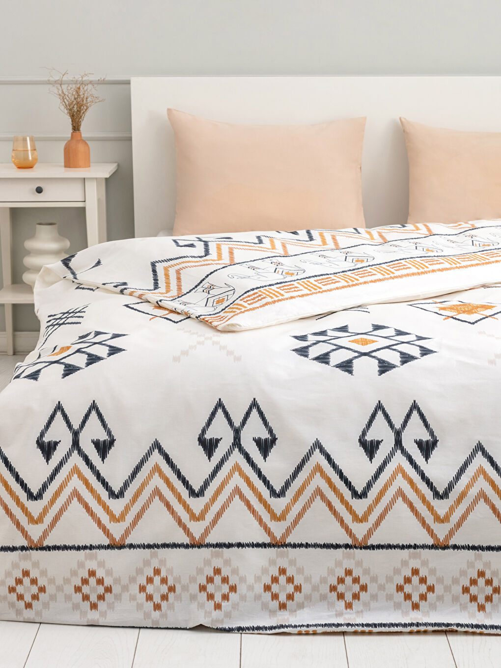 Lcw Home Housse De Couette Imprimée Double En Coton 200x220 Cm -S2AJ12Z8-F9C