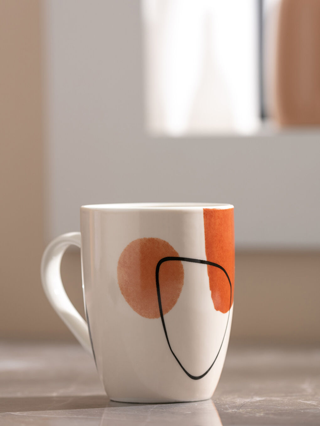 Karışık Desenli Porselen Kupa Bardak 350 ml-2