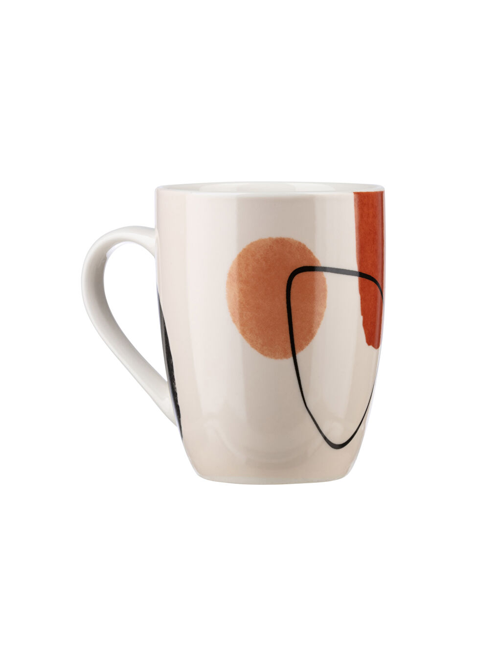 Karışık Desenli Porselen Kupa Bardak 350 ml-4