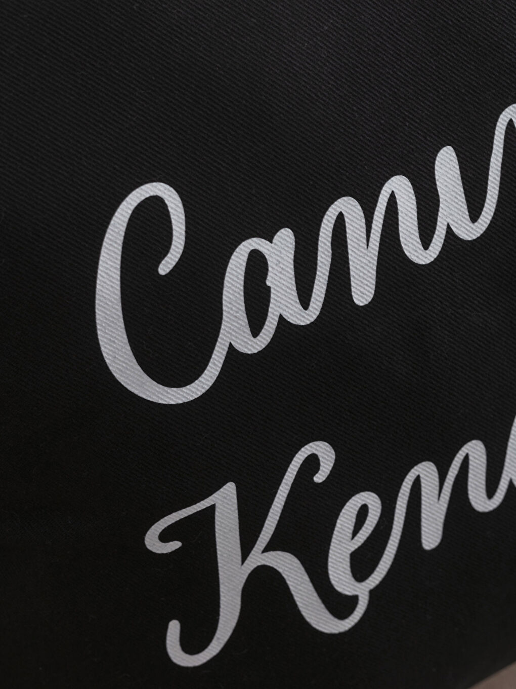 Siyah Yazı Baskılı Gabardin Kırlent Kılıfı 45x45 cm-2