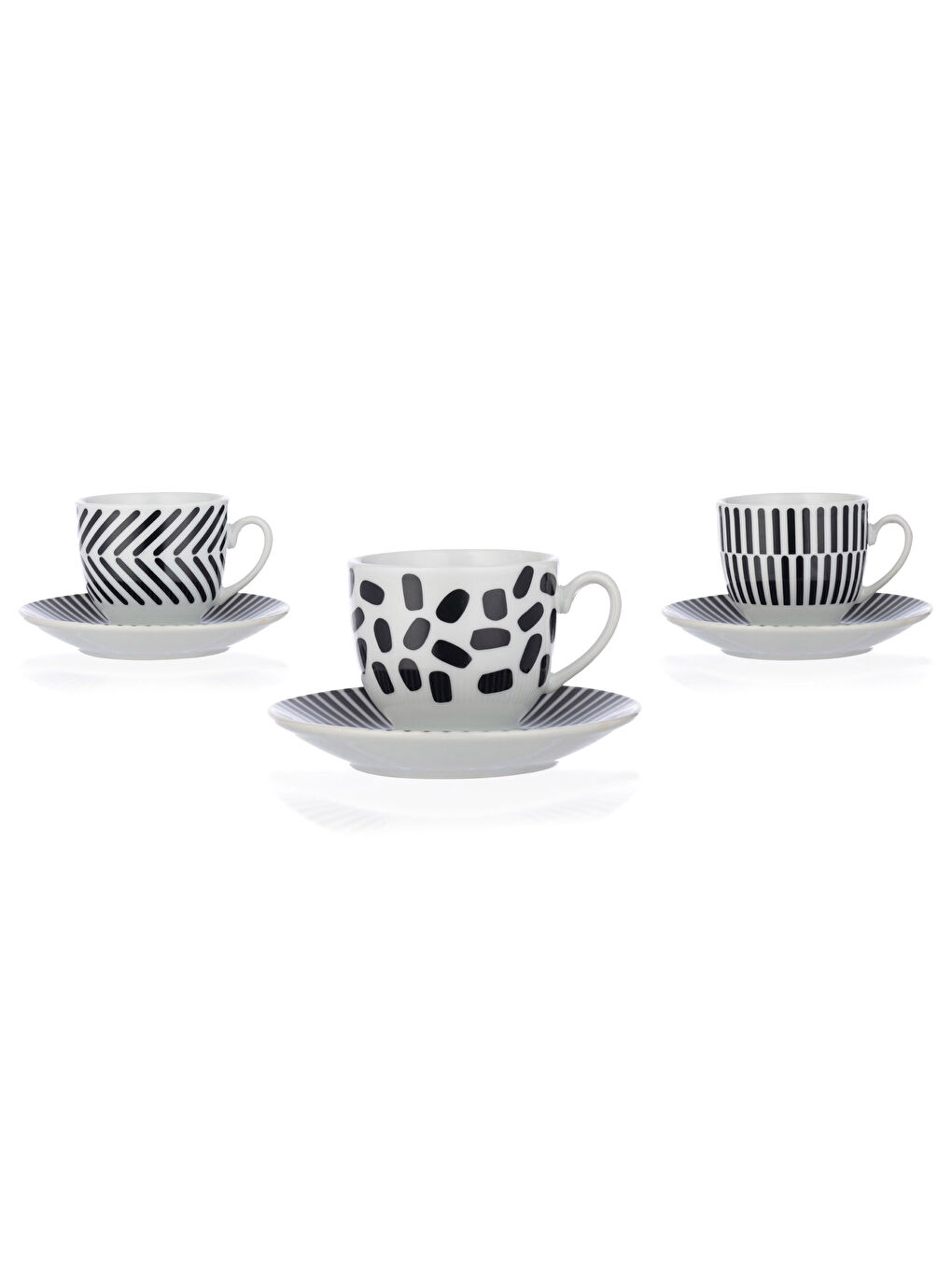 Patterned Porcelain Coffee Cup Set 12 Pieces-4