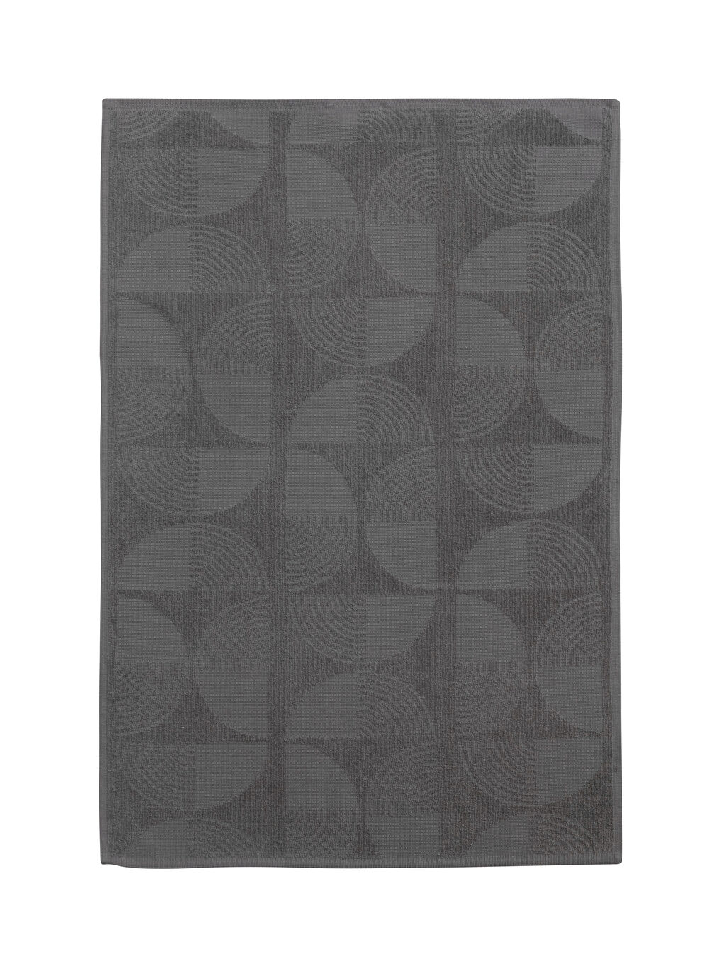 Gri Kendinden Desenli Bukle Yüz Havlusu 50x80 cm-3