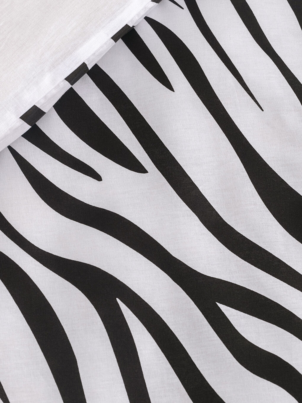 LCW HOME Double Cotton Zebra Patterned Duvet Cover and Pillowcase -S2AR42Z8-F9C