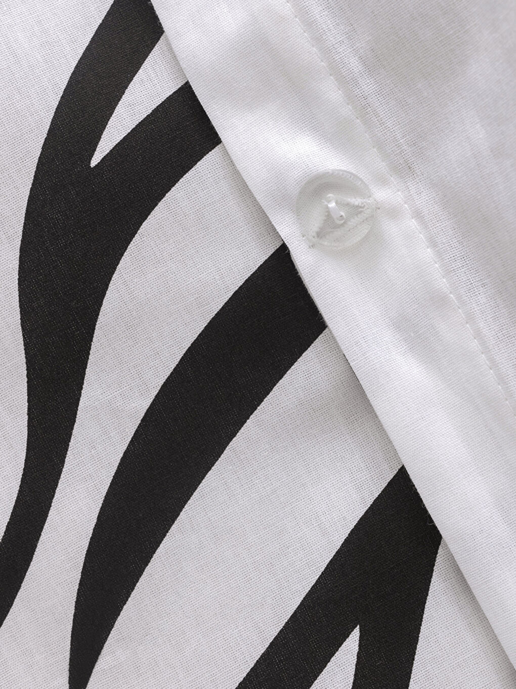 LCW HOME Double Cotton Zebra Patterned Duvet Cover and Pillowcase -S2AR42Z8-F9C