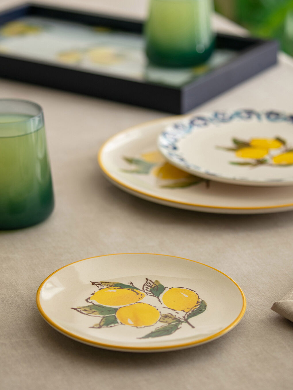 Assiette Imprimée Citron 16 Cm