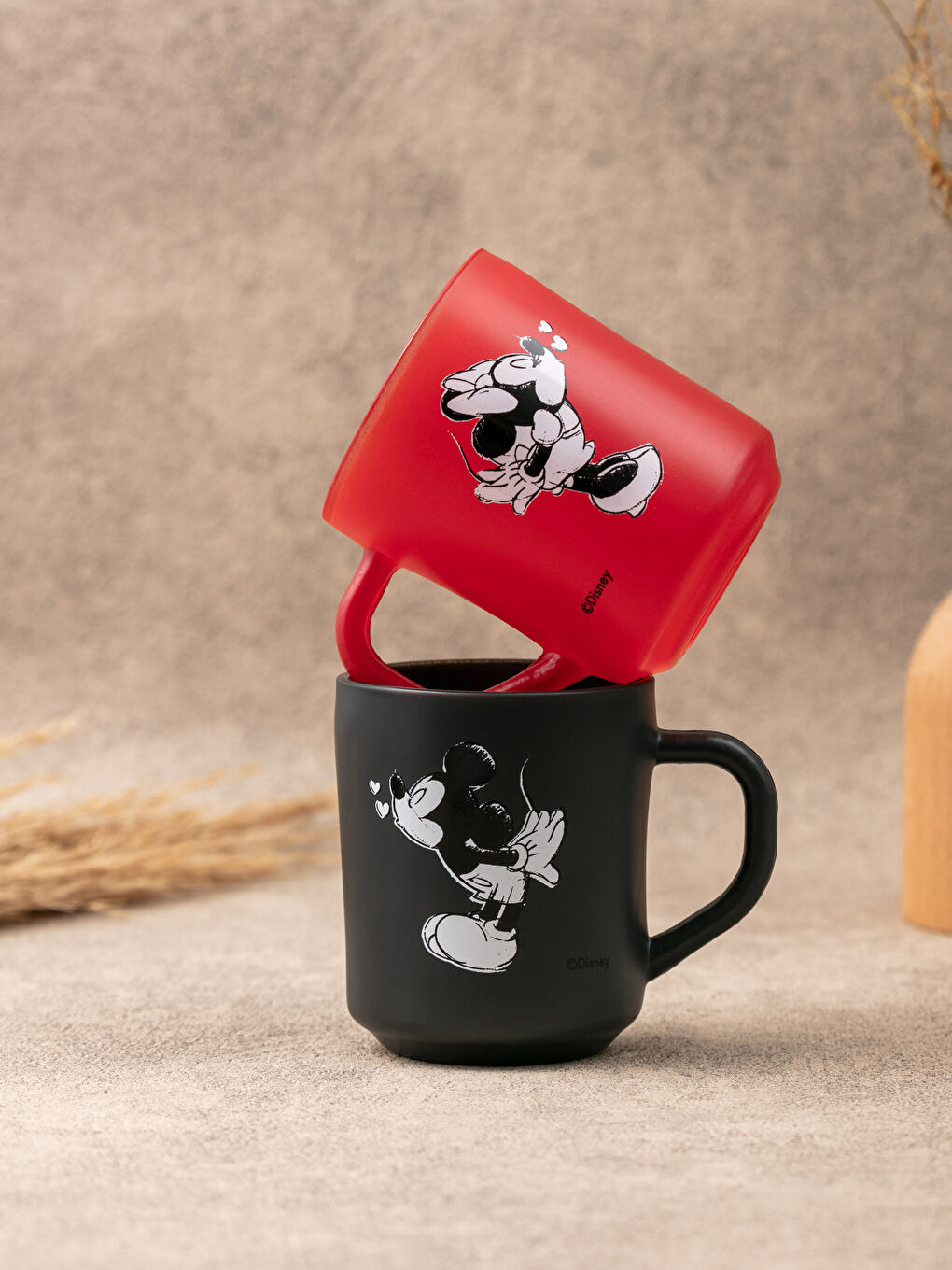 Mickey Mouse Lisanslı Cam Kupa Bardak 2'li 260 ml-1