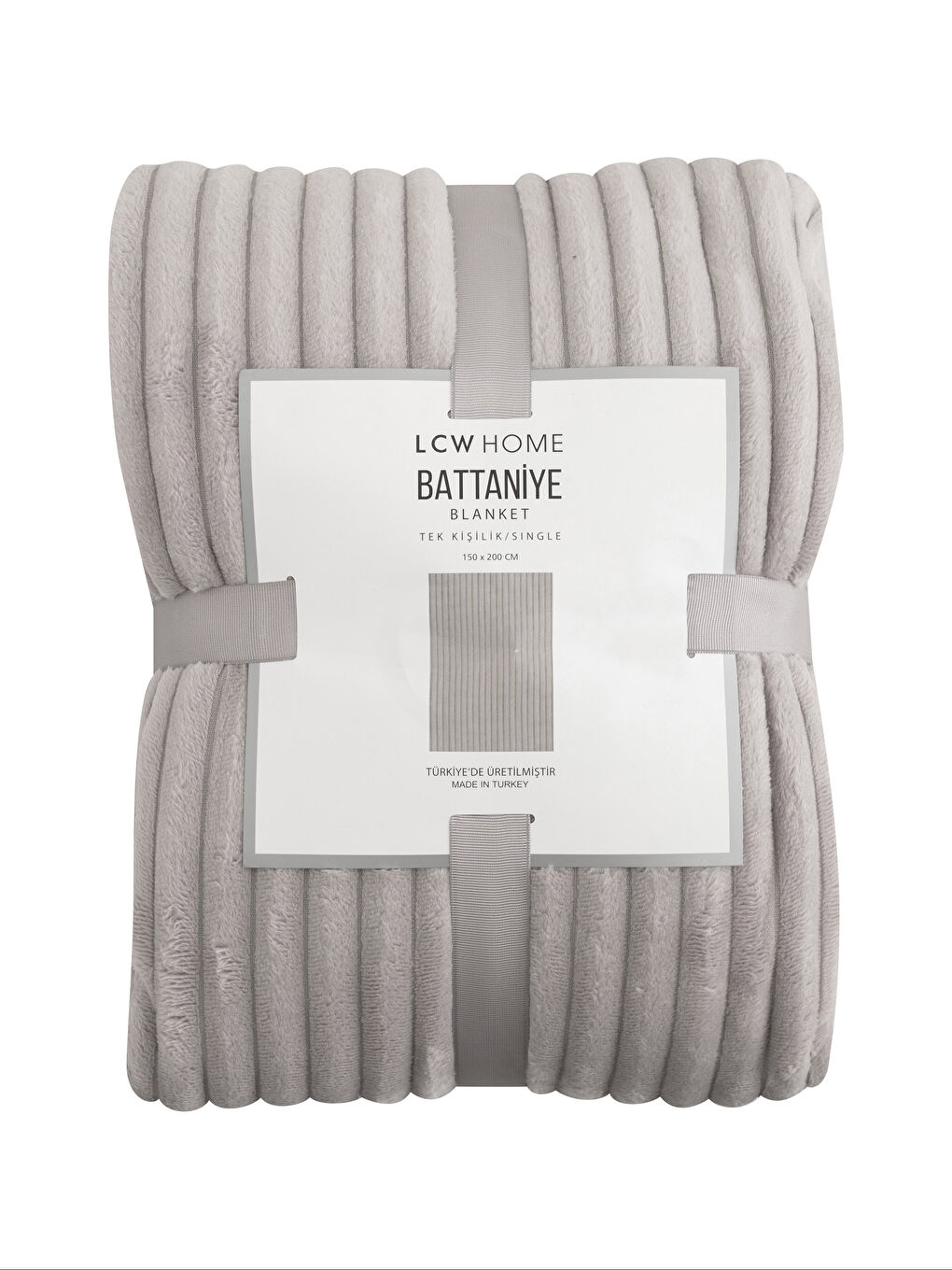 Bej Tek Kişilik Yumuşak Dokulu Fitilli Battaniye 150x200 cm-4