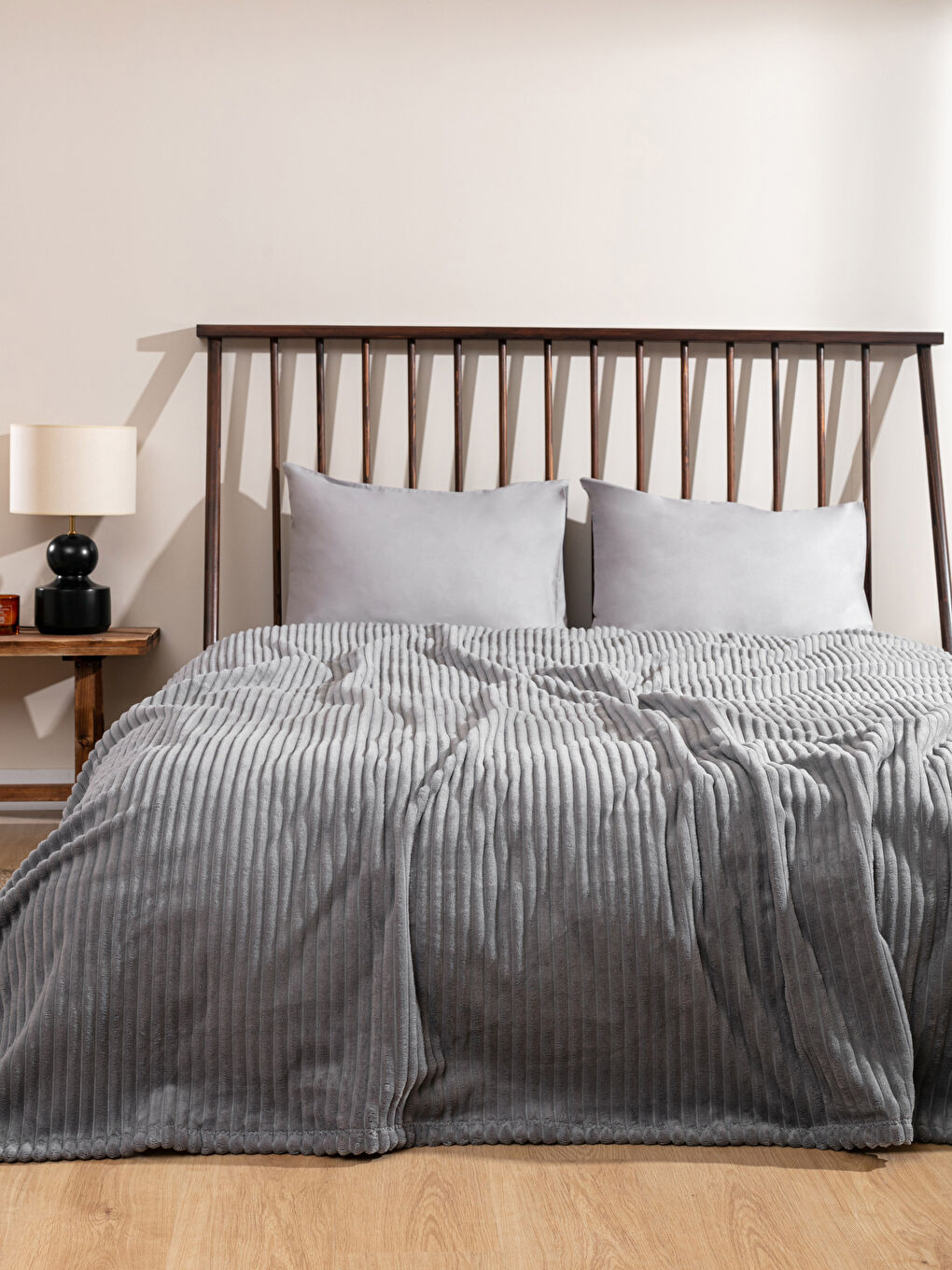 LCW HOME Doppelte Übergroße Weiche Strukturierte Kord-Decke 220x240 Cm -S2AY94Z8-CTK