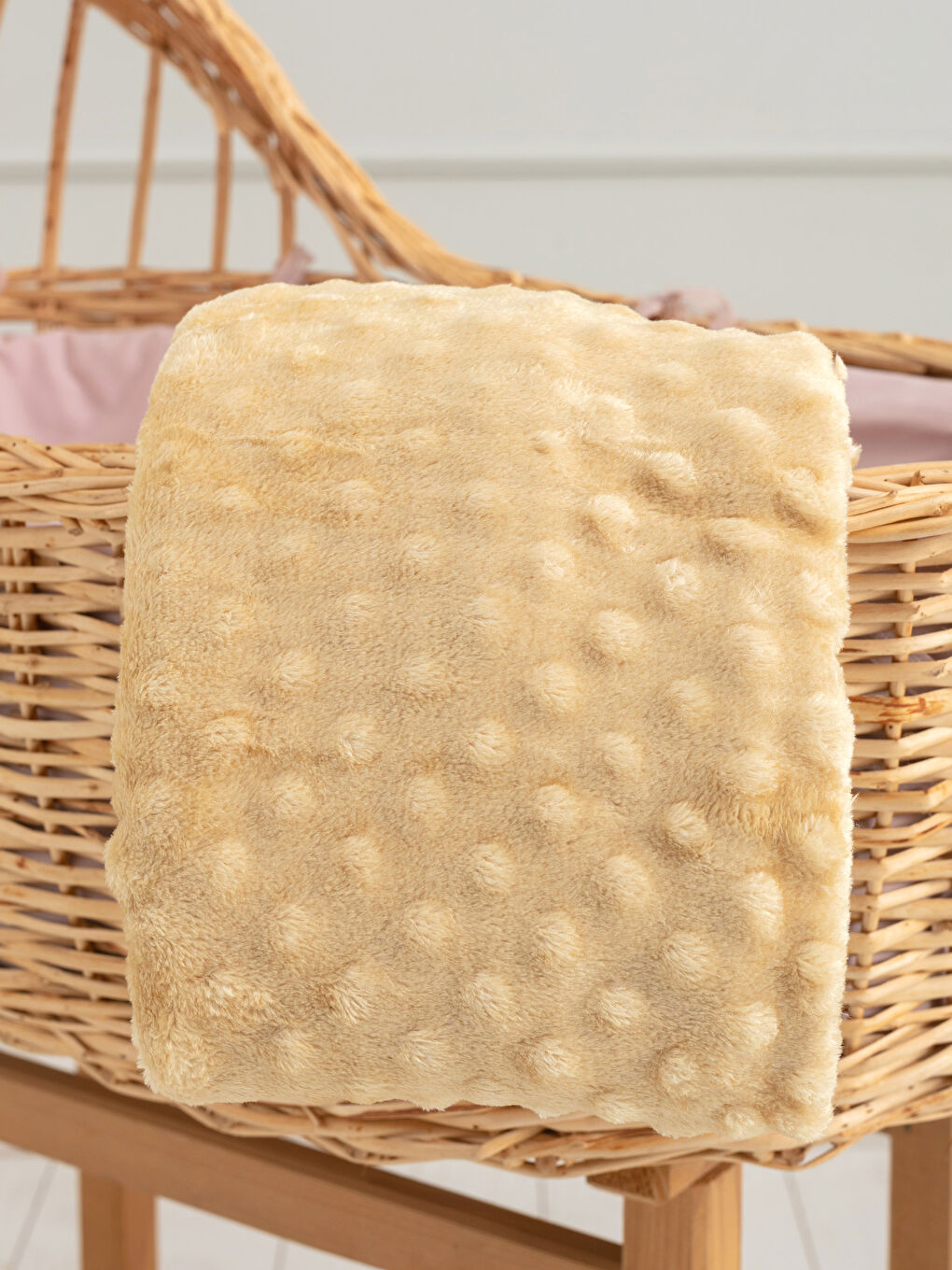 Bud Patterned Soft Textured Baby Boy Blanket 90x110 Cm-1