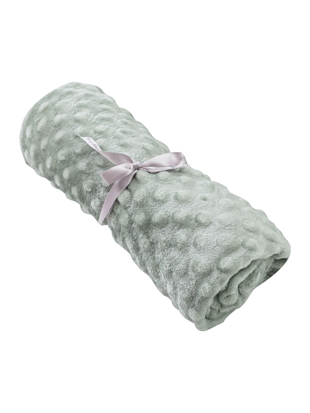 Yeşil Tomurcuk Desenli Yumuşak Dokulu Bebek Battaniyesi 90x110 cm-3