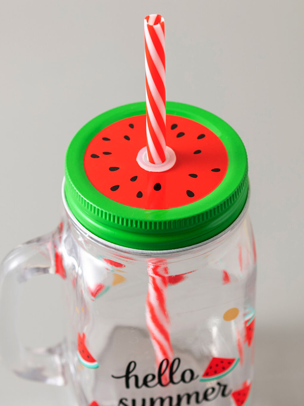 LCW HOME Glass Cup With Straw Lid 450 Ml -S2BA80Z8-F9C