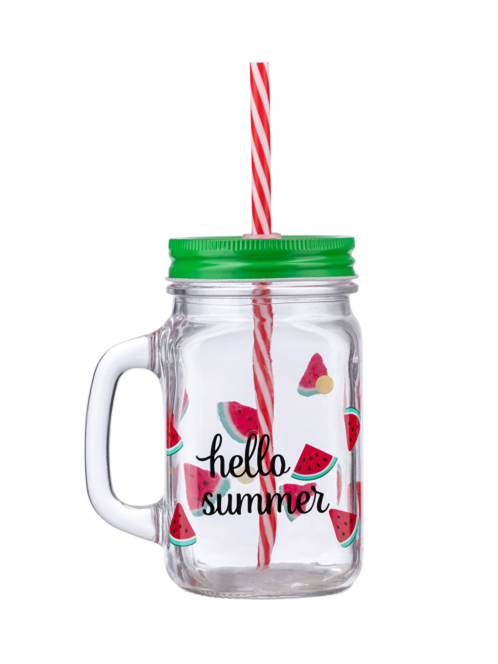 LCW HOME Glass Cup With Straw Lid 450 Ml -S2BA80Z8-F9C
