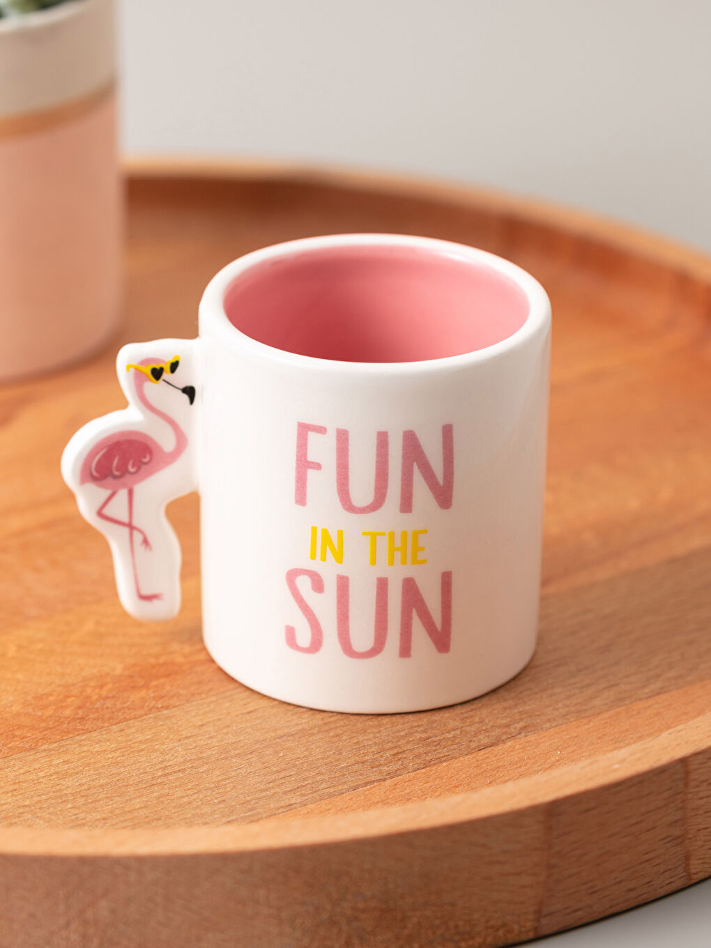 Karışık Yazı Baskılı Seramik Kahve Fincanı 100 ml-1