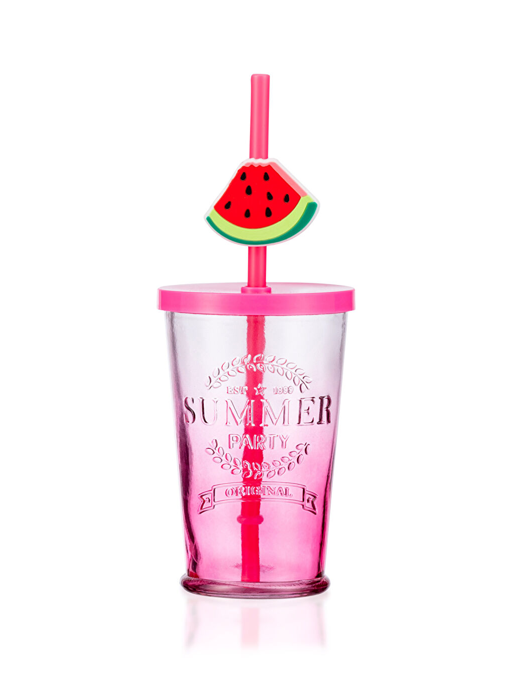 Принтті қақпағы мен сабаны бар салқын сусынға арналған стақан 270 мл-4