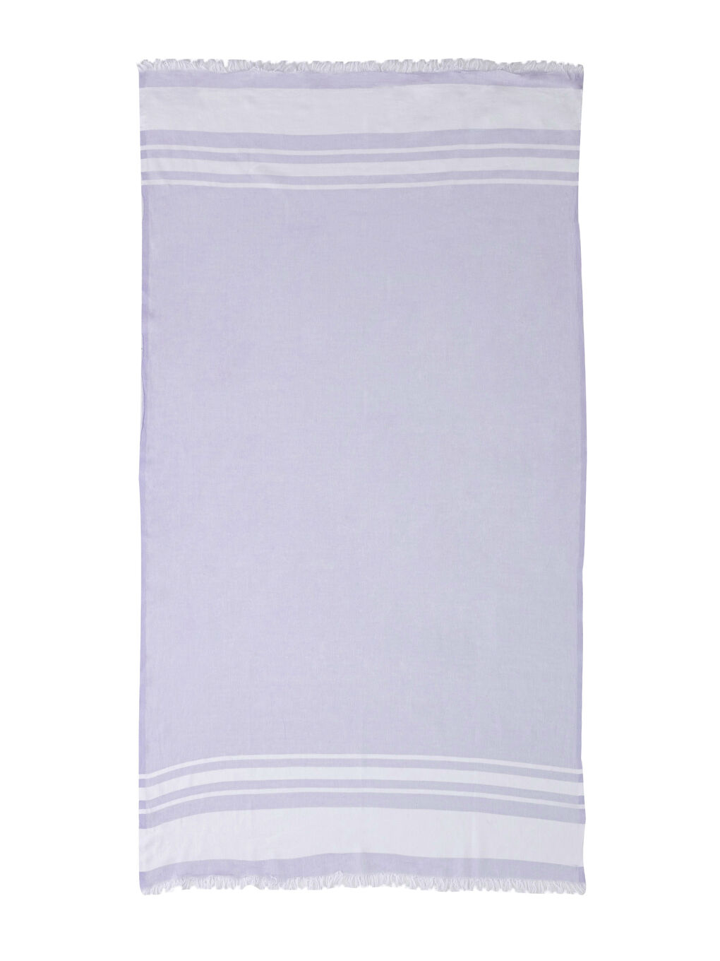 Lila Renk Bloklu Püsküllü Peştamal Plaj Havlusu 90x165 cm-4