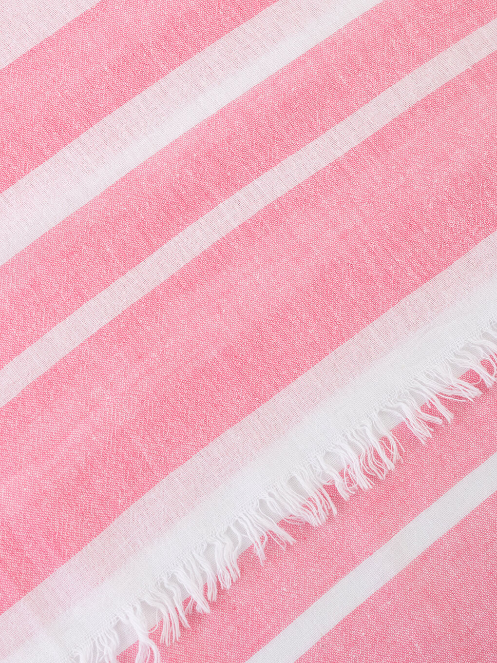 Pembe Renk Bloklu Püsküllü Peştamal Plaj Havlusu 90x165 cm-2