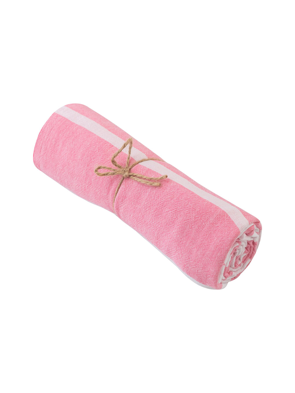 Pembe Renk Bloklu Püsküllü Peştamal Plaj Havlusu 90x165 cm-3