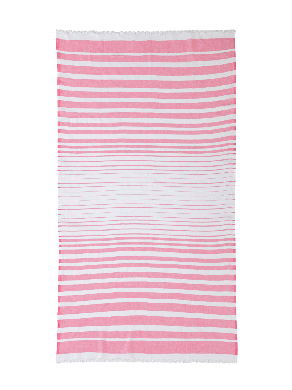 Pembe Renk Bloklu Püsküllü Peştamal Plaj Havlusu 90x165 cm-4