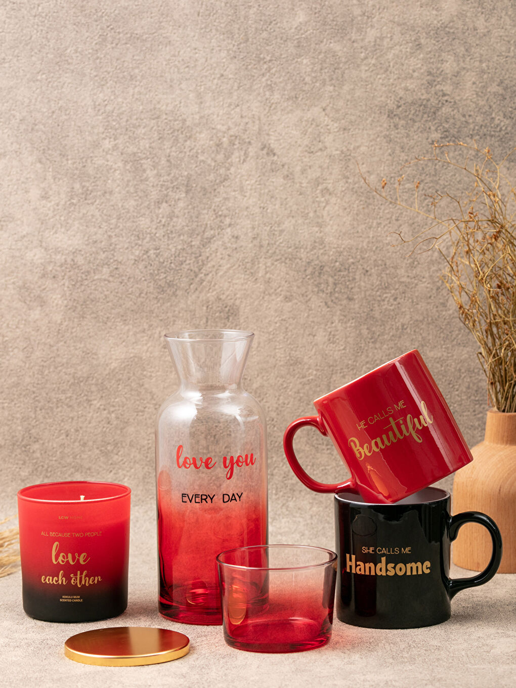 Karışık Sevgililer Günü Temalı Kutulu Hediye Seti 4'lü-1