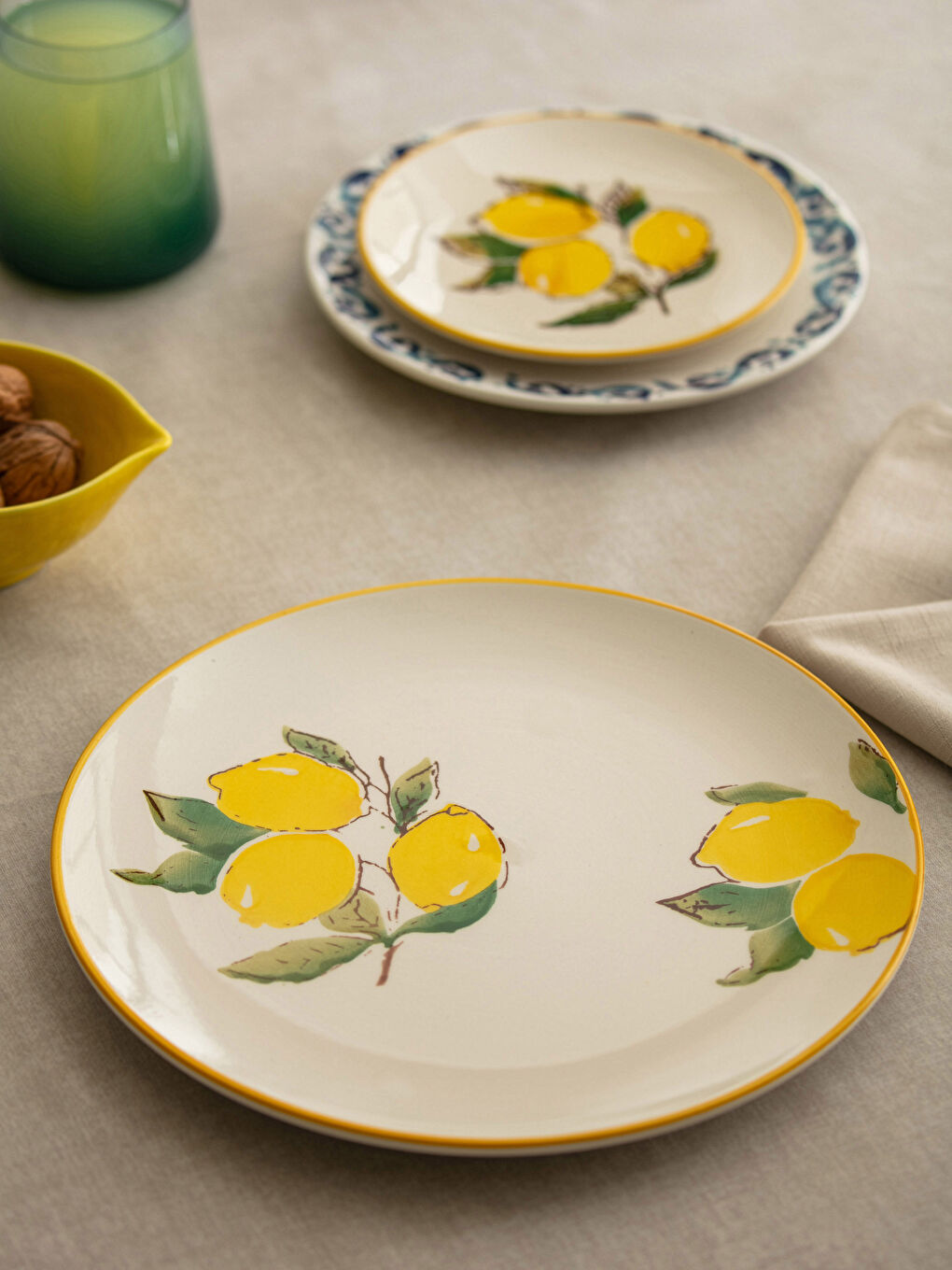 Plateau de service en céramique imprimé 26 cm-1