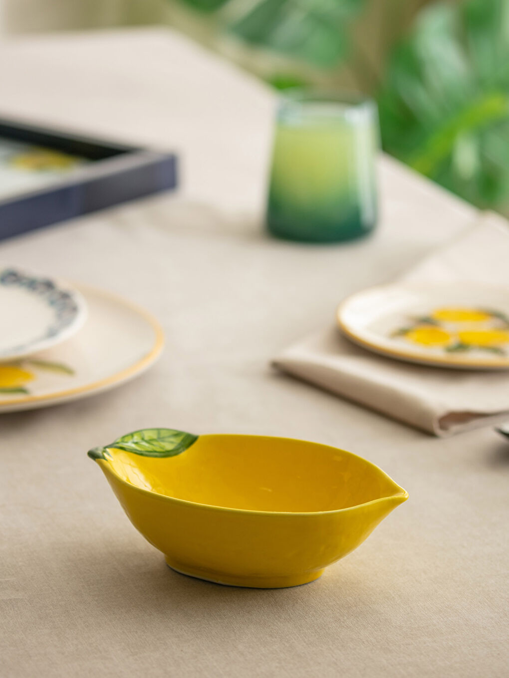 LCW HOME Lemon Shaped Ceramic Bowl 15x12 Cm -S2BL57Z8-LUG