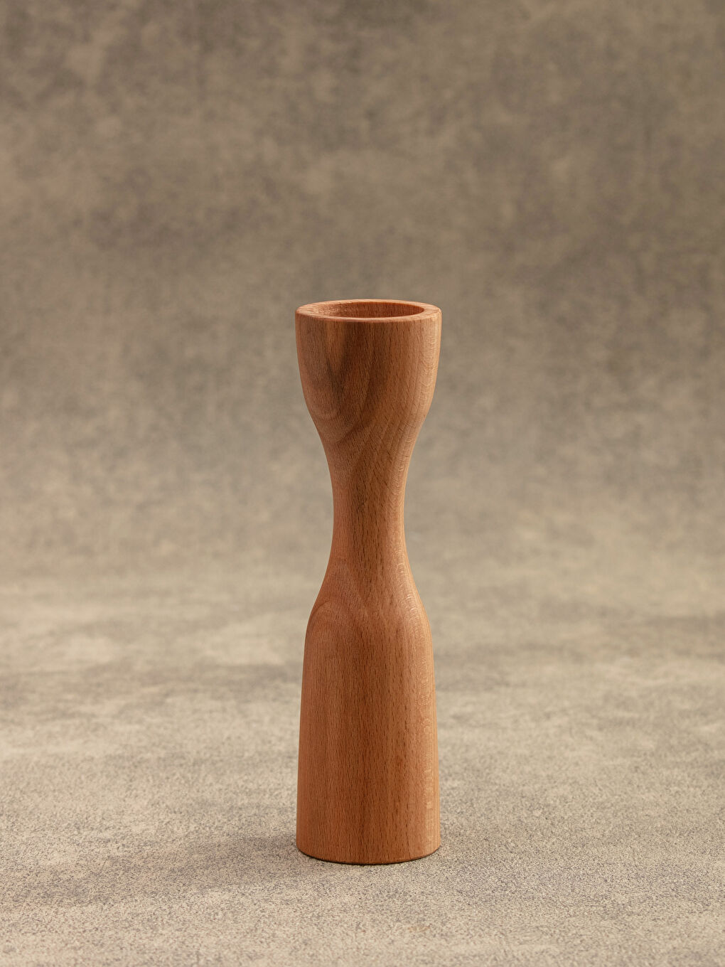 Siyah Ahşap Dekoratif Mumluk 20 cm-2