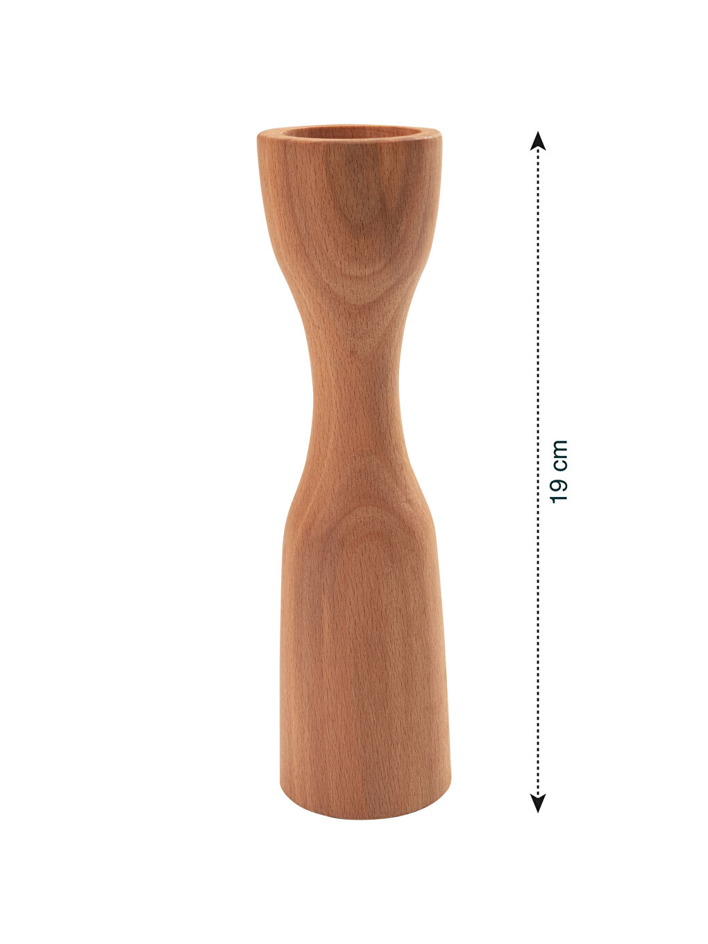 Siyah Ahşap Dekoratif Mumluk 20 cm-4