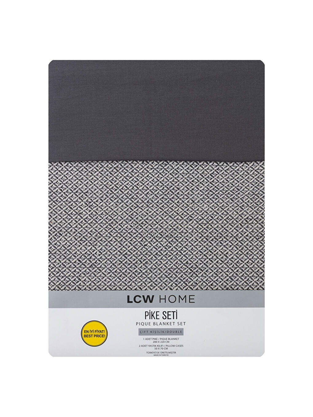 LCW HOME غطاء وسادة بيكيه منقوشة مزدوجة -S2BS35Z8-JPT